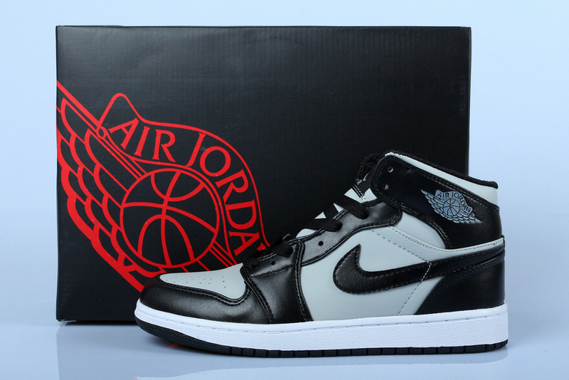 Air Jordan 1 Men Shoes Black /Gray Online